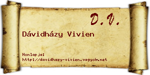 Dávidházy Vivien névjegykártya