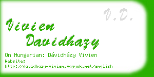 vivien davidhazy business card