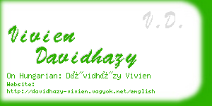vivien davidhazy business card